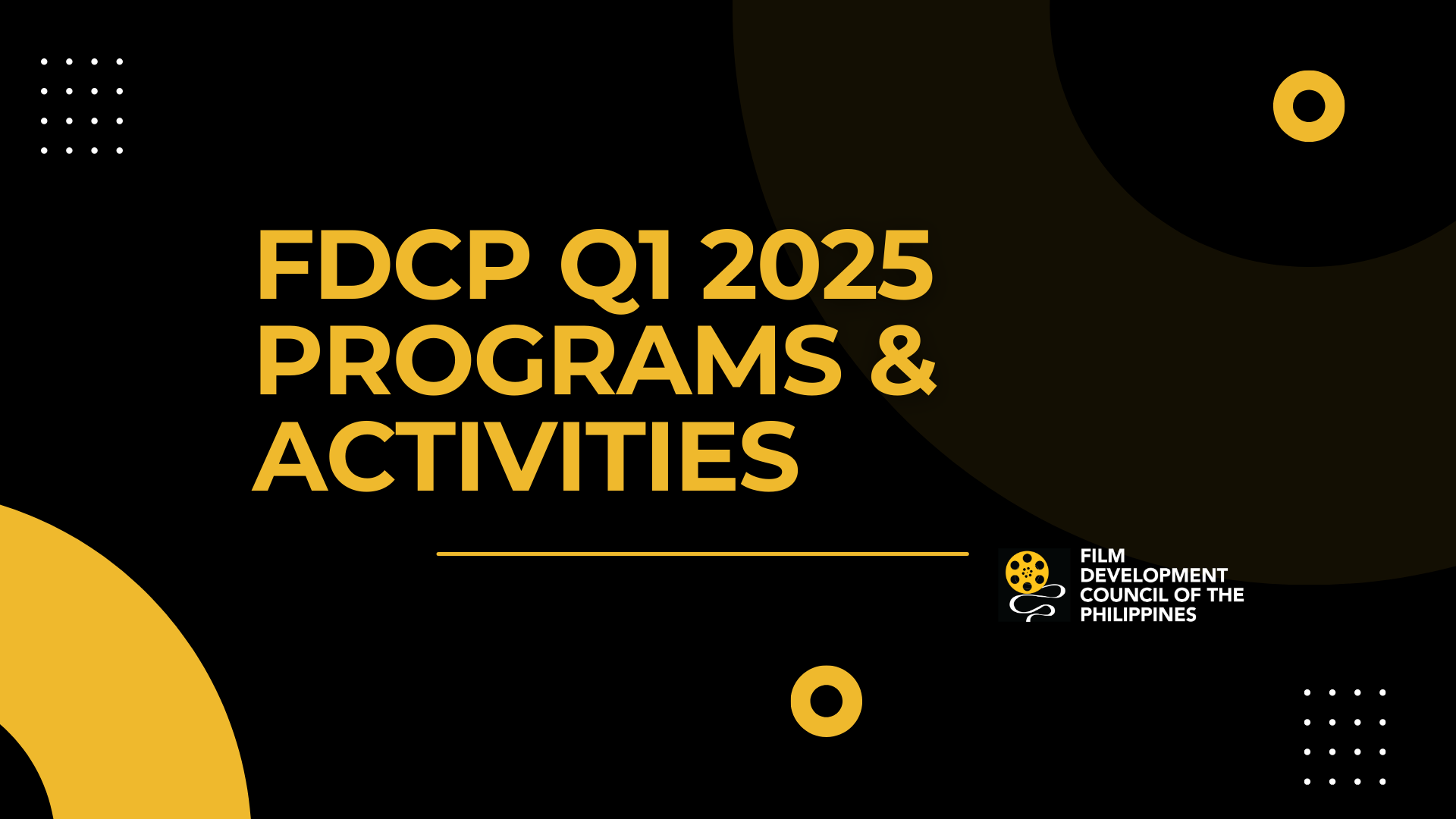FDCP PRESENTS PLANS AND PROGRAMS FOR FIRST QUARTER OF 2025